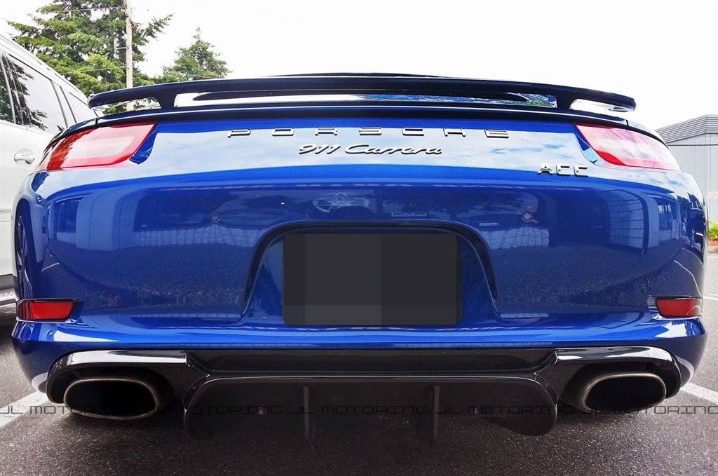 Porsche 991 911 Carrera Carbon Fiber Rear Diffuser - JL Motoring