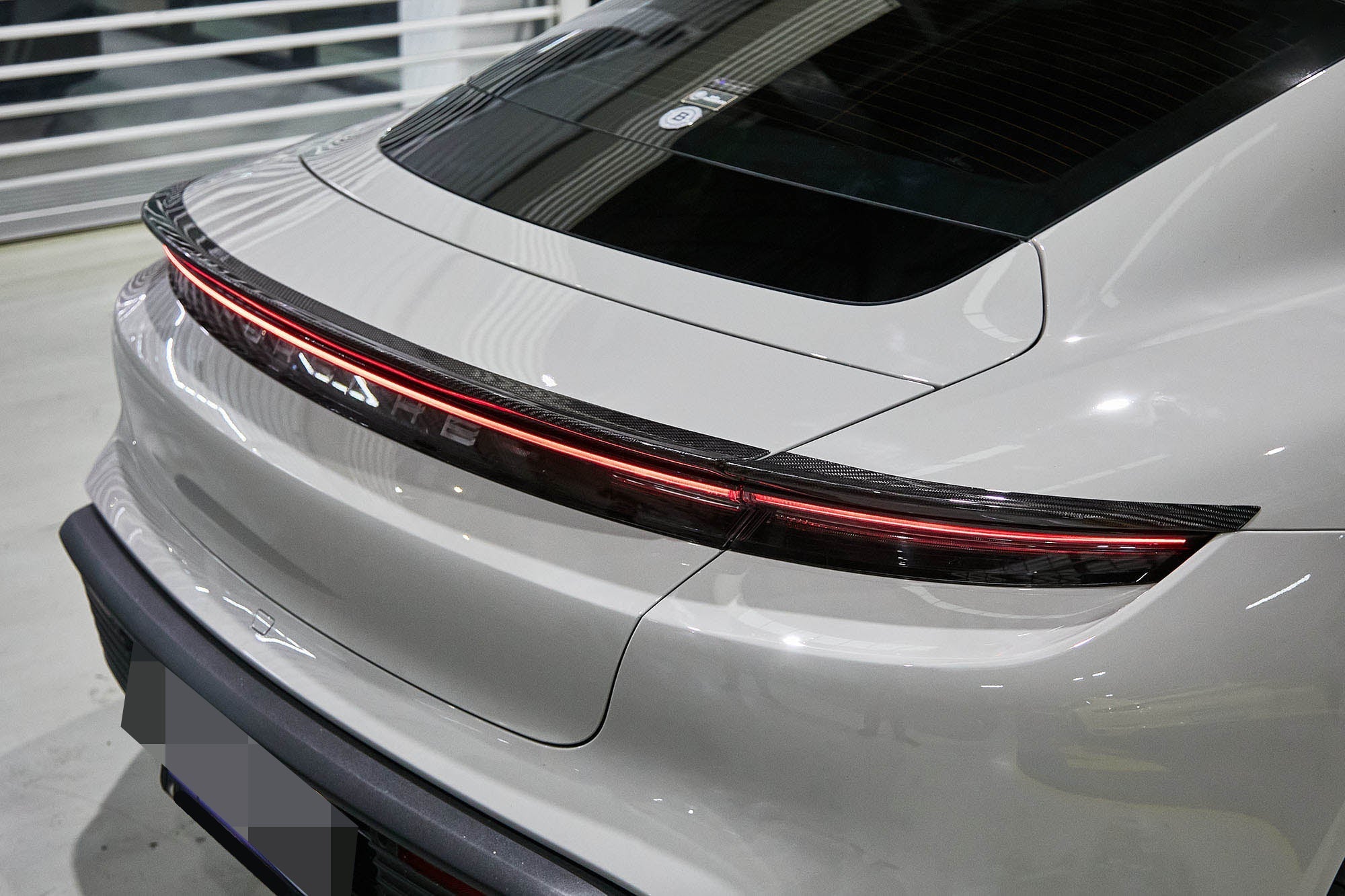 Porsche Taycan Carbon Fiber Trunk Spoiler - JL Motoring