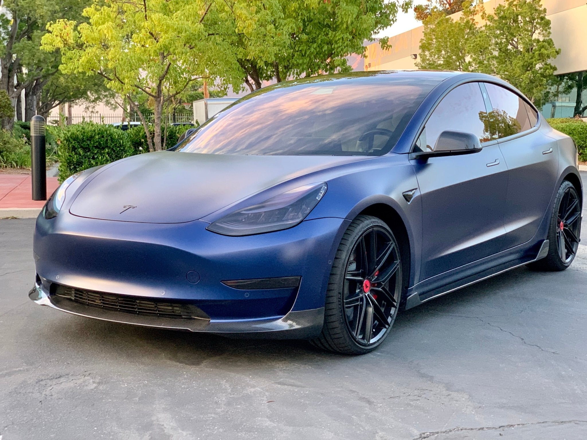 Tesla Model 3 Carbon Fiber Front Lip - JL Motoring