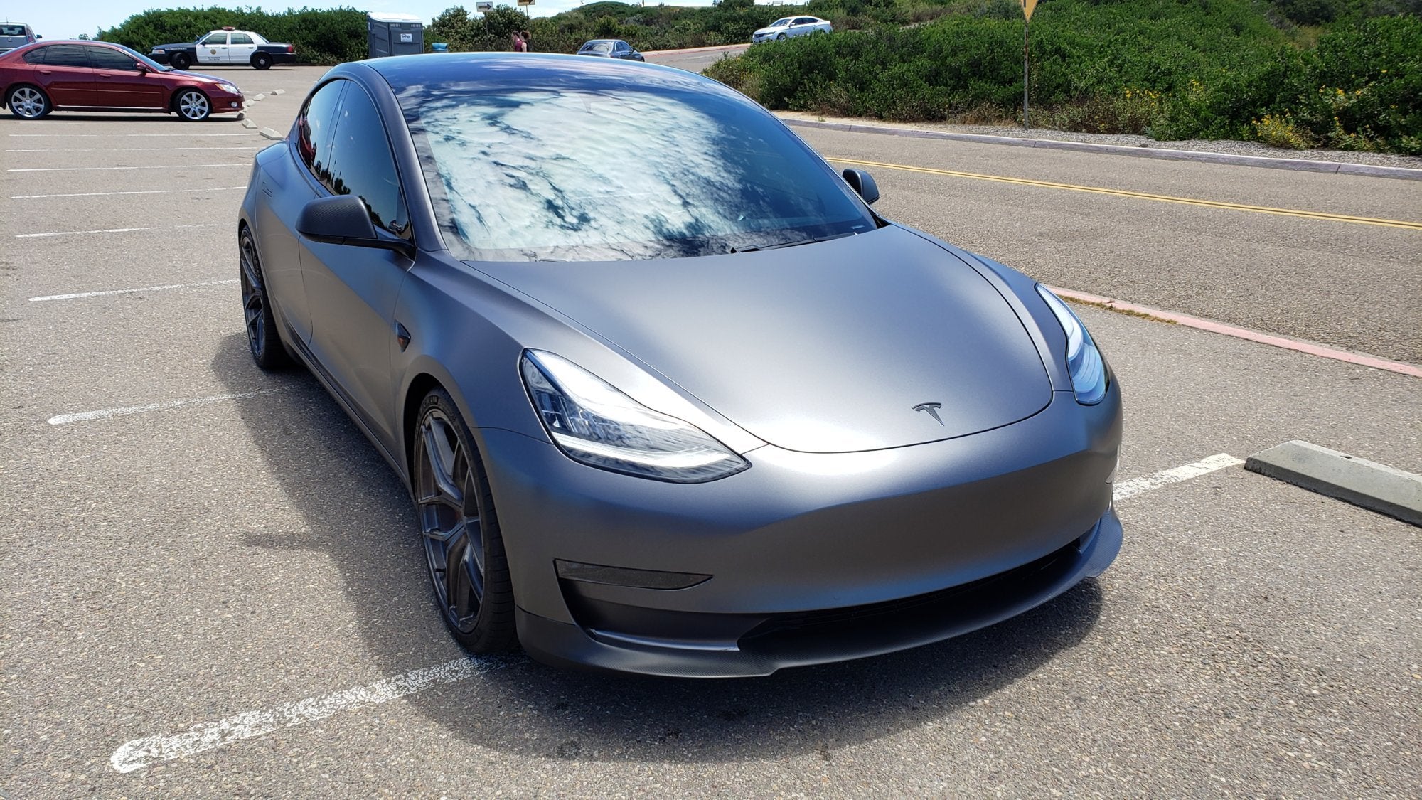 Tesla Model 3 Carbon Fiber Front Lip - JL Motoring
