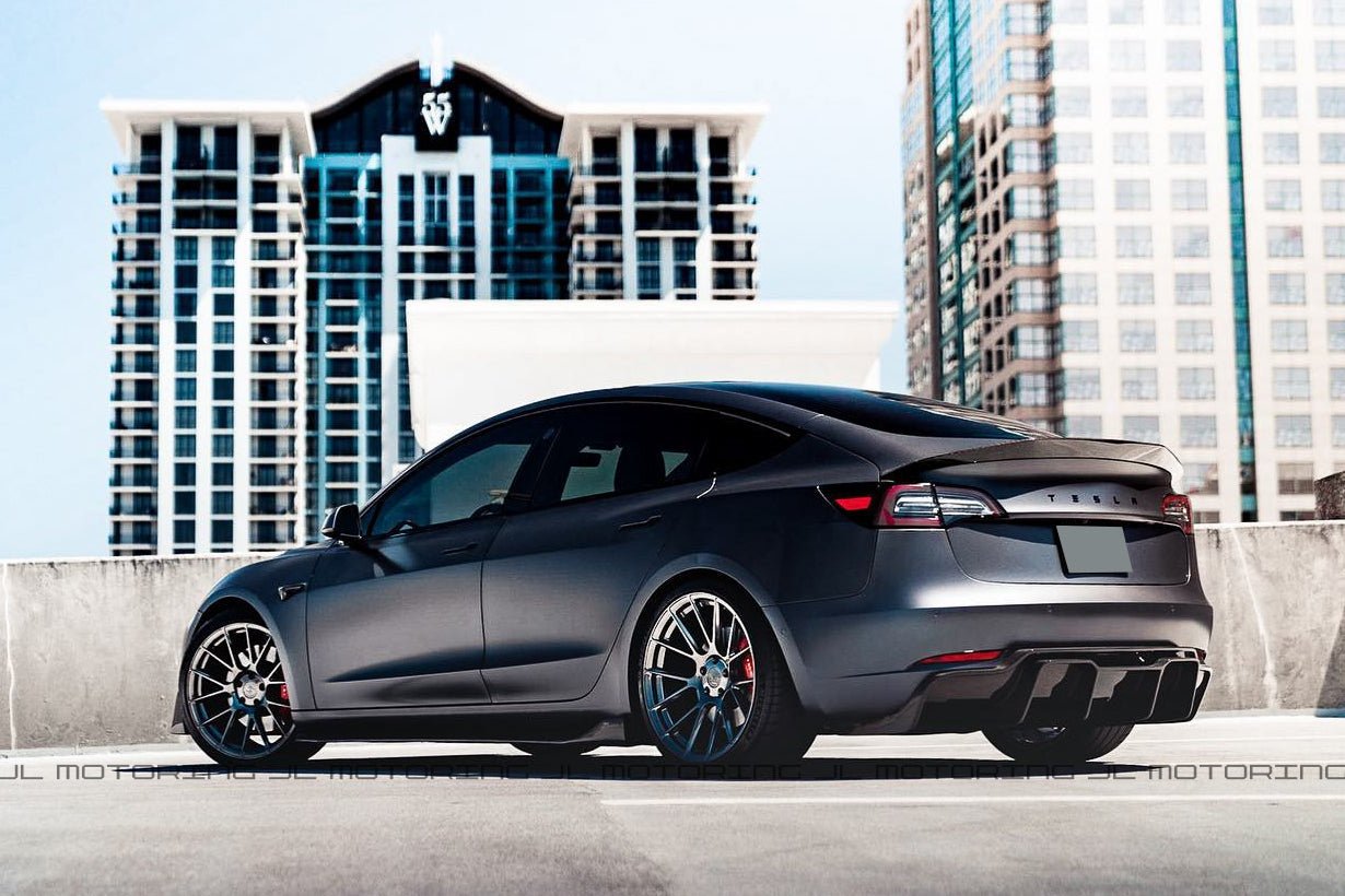 Tesla Model 3 Carbon Fiber Rear Diffuser - JL Motoring