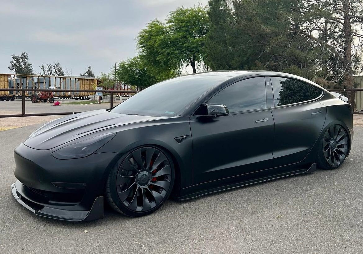 Tesla Model 3 Carbon Fiber Side Skirts - JL Motoring