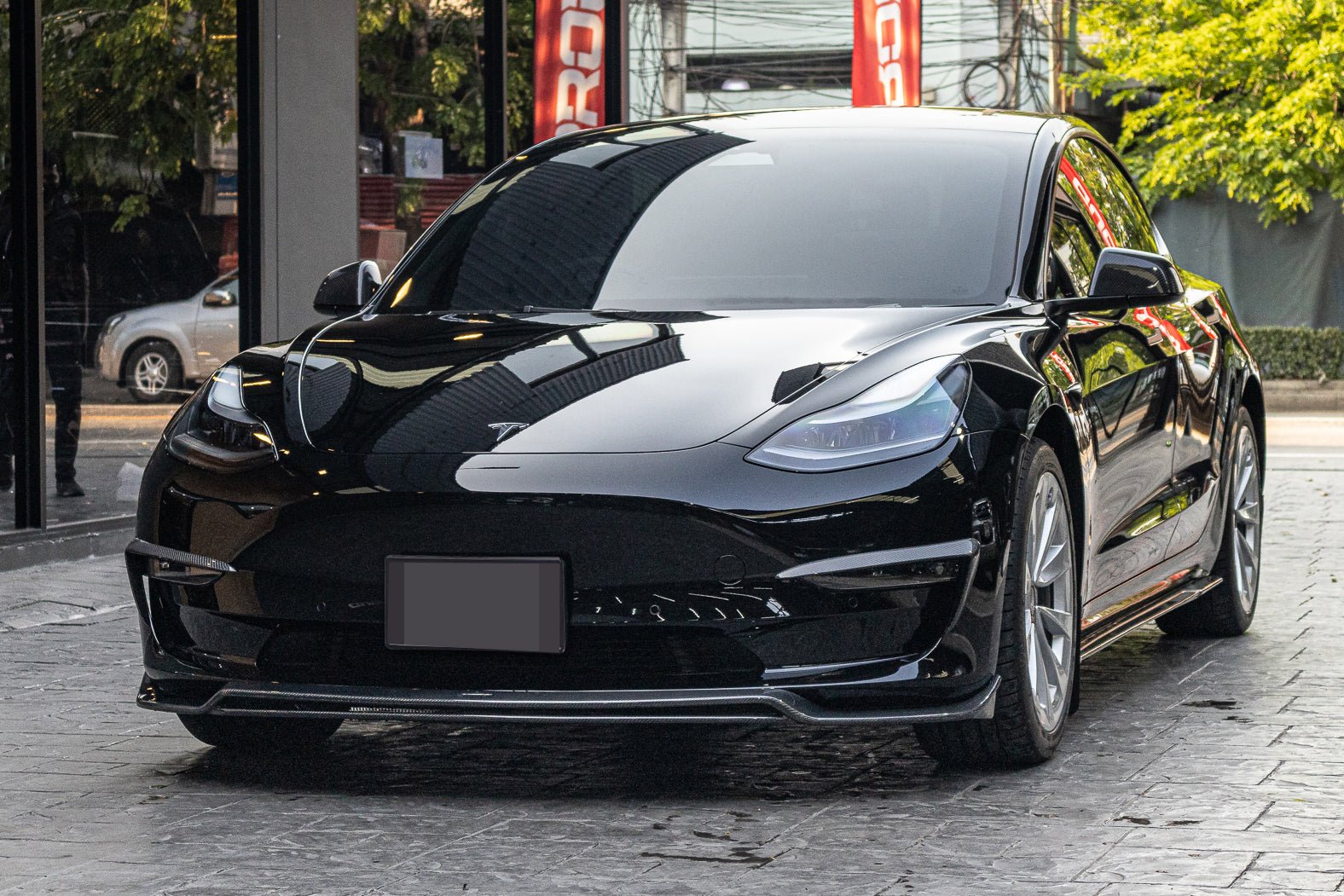 Tesla Model 3 Carbon Fiber Side Skirts - JL Motoring