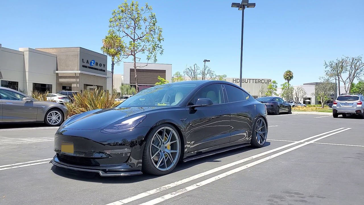 Tesla Model 3 Carbon Fiber Side Skirts - JL Motoring