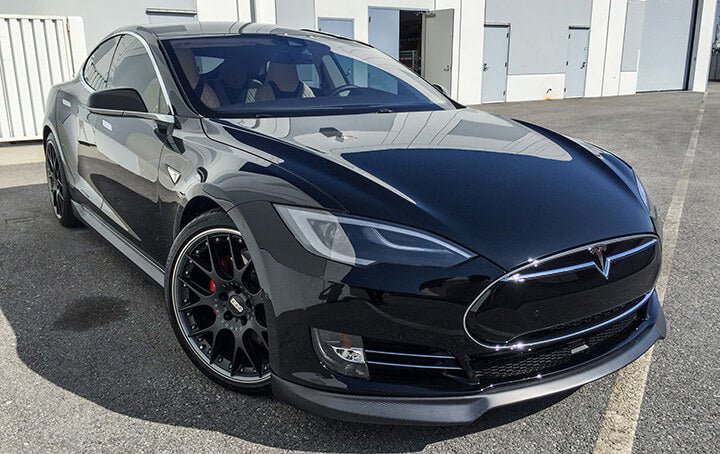 Tesla Model S Carbon Fiber Front Lip - JL Motoring