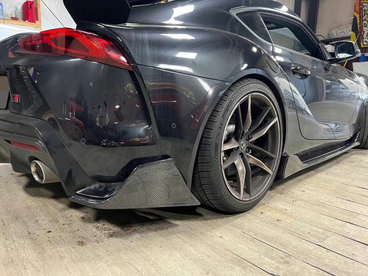 Toyota GR Supra MKV A90 Carbon Fiber Rear Side Skirts - JL Motoring
