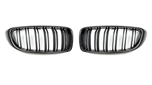 BMW F32 F33 F36 4 Series Carbon Fiber Front Grilles