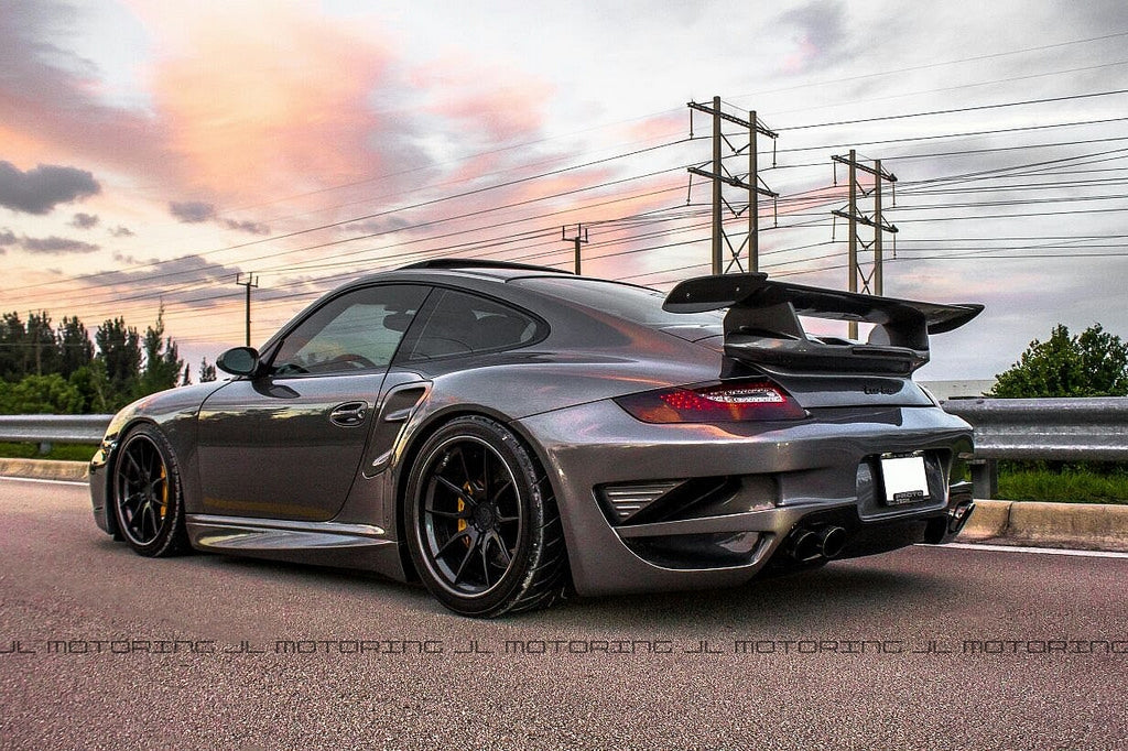 シュナゥザー Porsche 997 Turbo Carbon Fiber Rear Wing Spoiler - JL Motoring