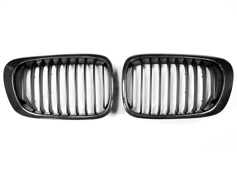 BMW Carbon Fiber Front Grilles - E46 3 Series M3 - JL Motoring