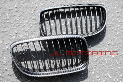 BMW Carbon Fiber Front Grilles - E82 E88 1 Series Coupe Convertible - JL Motoring