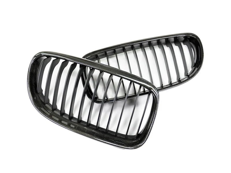 BMW Carbon Fiber Front Grilles - E90 E91 LCI 3 Series 2009+ - JL Motoring