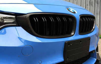 BMW Carbon Fiber Front Grilles - F32 F33 F36 4 Series - JL Motoring