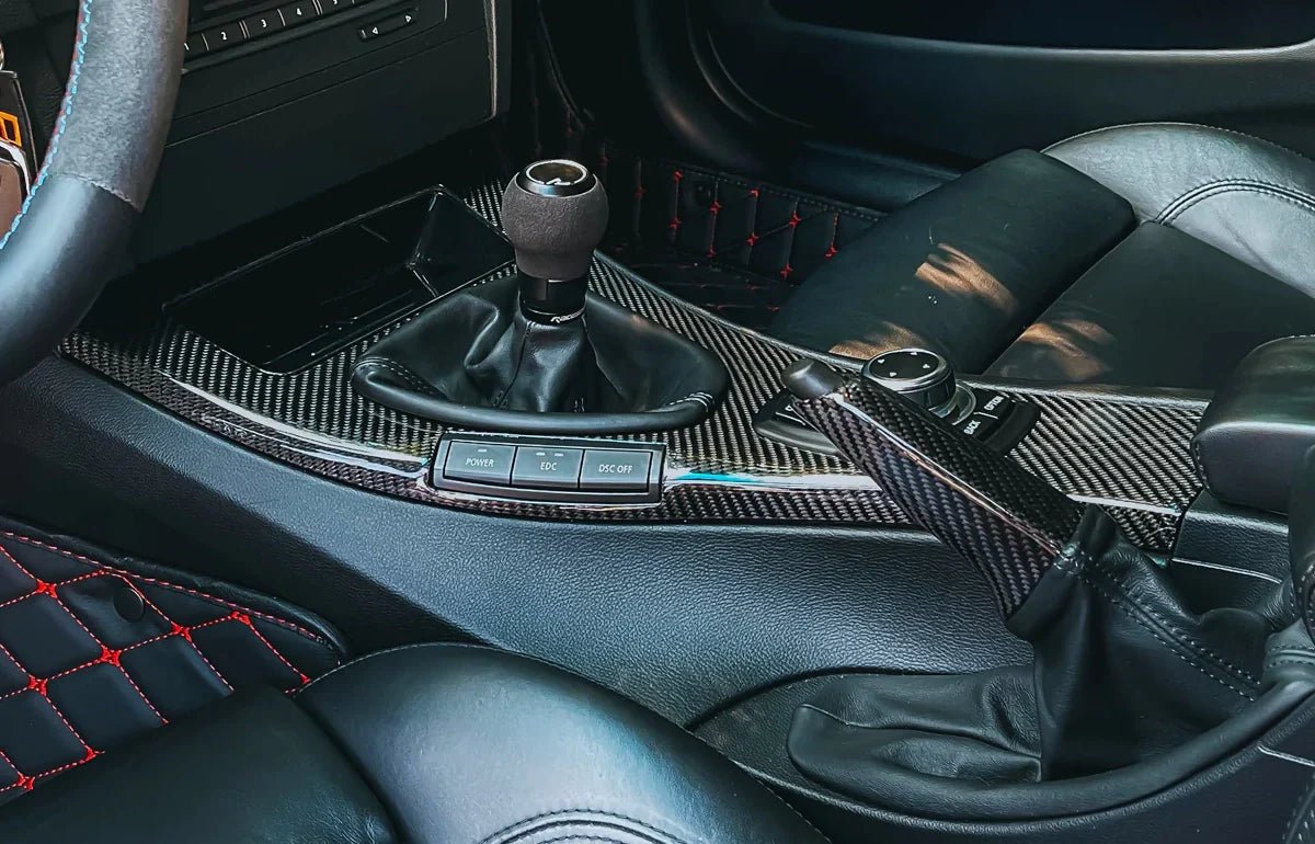 BMW Carbon Fiber Hand Brake - E82 E90 E91 E92 E93 E60 E61 E63 E64 - JL Motoring