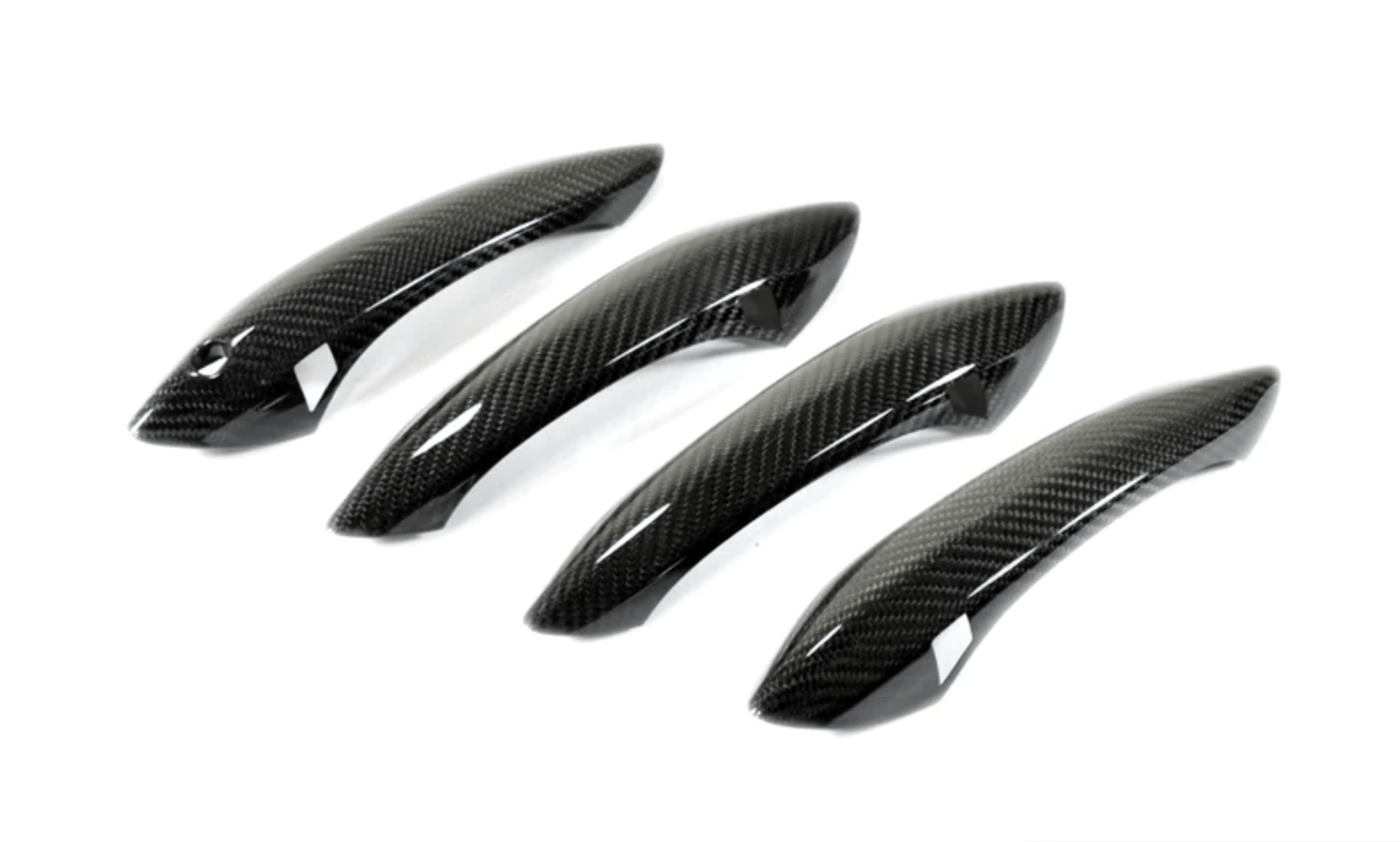BMW Dry Carbon Fiber Door Handle Trims - F10 5 Series / F06 F12 F13 6 Series / F01 7 Series - JL Motoring