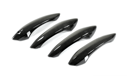 BMW Dry Carbon Fiber Door Handle Trims - F10 5 Series / F06 F12 F13 6 Series / F01 7 Series - JL Motoring