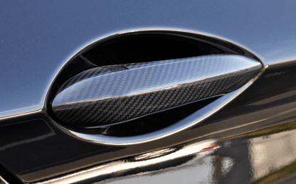BMW Dry Carbon Fiber Door Handle Trims - F10 5 Series / F06 F12 F13 6 Series / F01 7 Series - JL Motoring