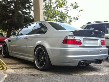 BMW E46 M3 3 Series Coupe CSL Style Add On Carbon Fiber Trunk Spoiler - JL Motoring