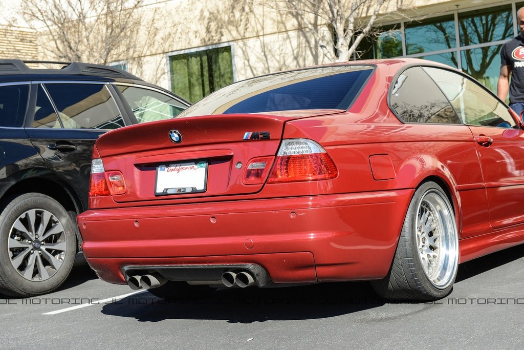 BMW E46 M3 CSL Style Carbon Fiber Rear Diffuser - JL Motoring