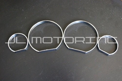 BMW E46 M3 STYLE Chrome Cluster Gauge Dial Rings - E46 - JL Motoring