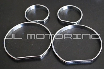 BMW E46 M3 STYLE Chrome Cluster Gauge Dial Rings - E46 - JL Motoring