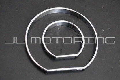 BMW E46 M3 STYLE Chrome Cluster Gauge Dial Rings - E46 - JL Motoring