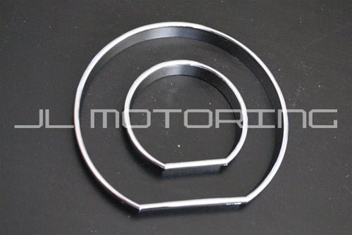 BMW E46 M3 STYLE Chrome Cluster Gauge Dial Rings - E46 - JL Motoring