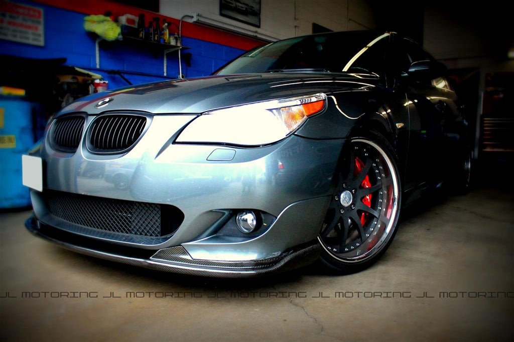 BMW E60 M Sport Carbon Fiber Front Spoiler - JL Motoring