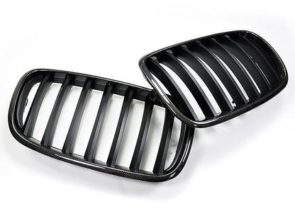 BMW E70 X5M X5 E71 X6M X6 Carbon Fiber Front Grilles - JL Motoring