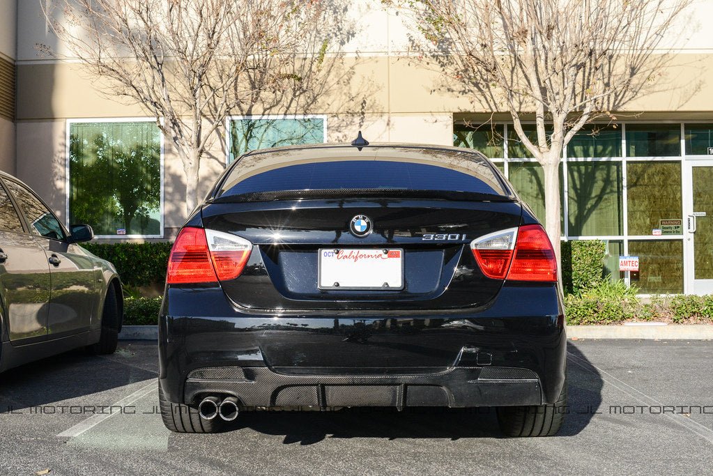 BMW E90 3 Series M Tech Performance Style Carbon Fiber Rear Diffuser - JL Motoring