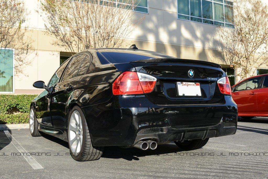 BMW E90 3 Series M Tech Performance Style Carbon Fiber Rear Diffuser - JL Motoring