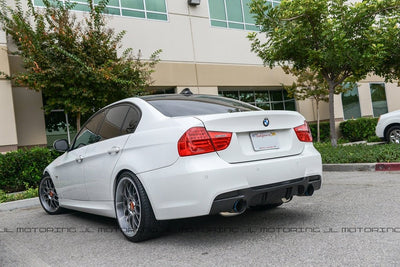 BMW E90 3 Series M Tech Performance Style Carbon Fiber Rear Diffuser - JL Motoring