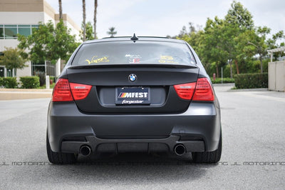BMW E90 3 Series M Tech Performance Style Carbon Fiber Rear Diffuser - JL Motoring