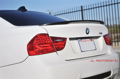 BMW E90 3 Series Performance Style Carbon Fiber Trunk Spoiler - JL Motoring