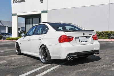 BMW E90 E91 3 Series 328 335 M Sport Carbon Fiber Rear Diffuser - JL Motoring