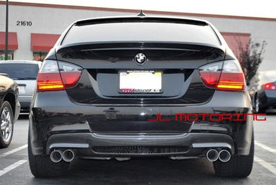 BMW E90 E91 3 Series 328 335 M Sport Carbon Fiber Rear Diffuser - JL Motoring