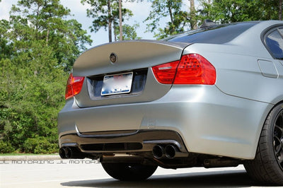 BMW E90 E91 3 Series 328 335 M Sport Carbon Fiber Rear Diffuser - JL Motoring