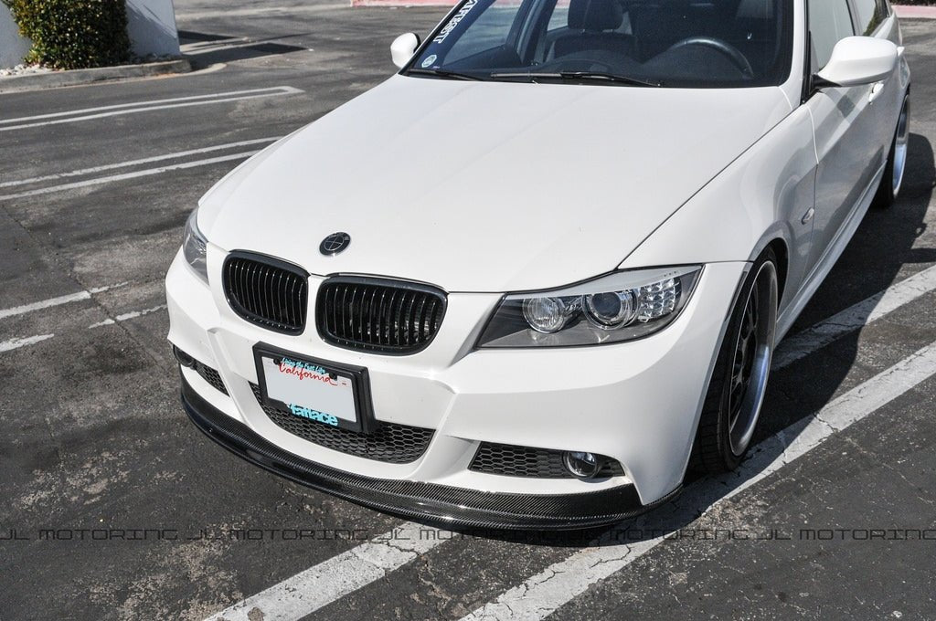 BMW E90 E91 3 Series LCI M Sport Carbon Fiber Front Lip - JL Motoring