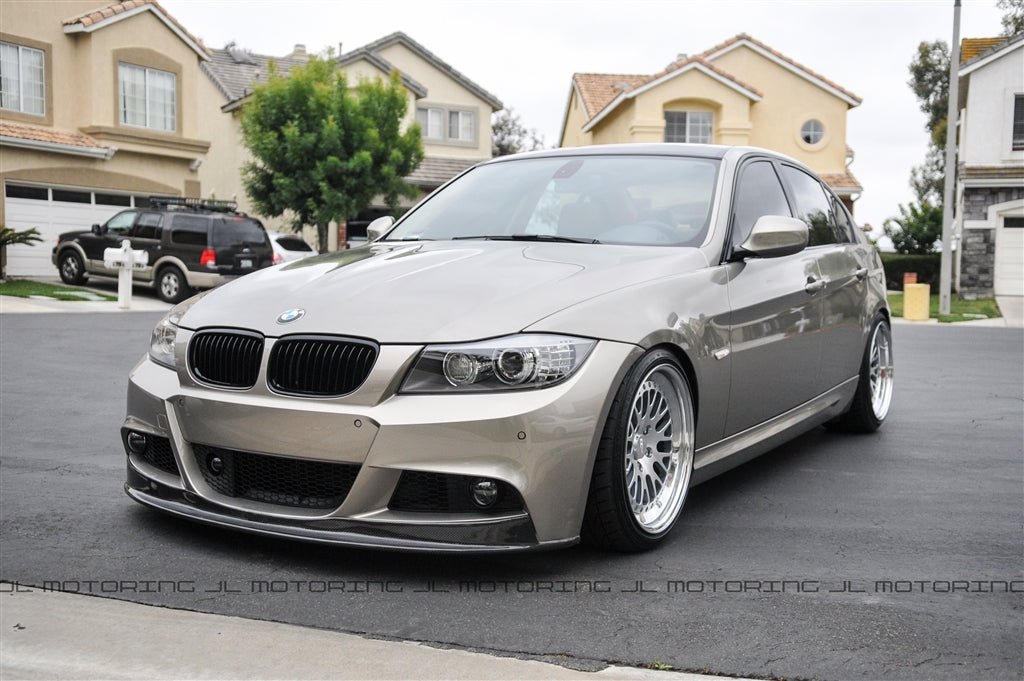BMW E90 E91 3 Series LCI M Sport Carbon Fiber Front Lip - JL Motoring