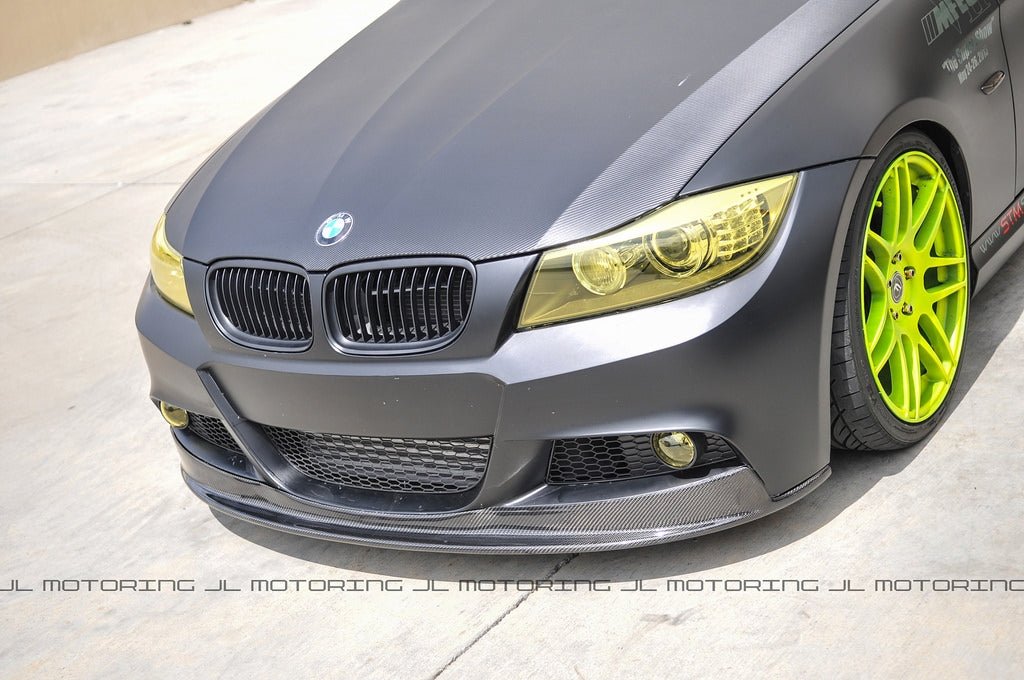 BMW E90 E91 3 Series LCI M Sport Carbon Fiber Front Lip - JL Motoring