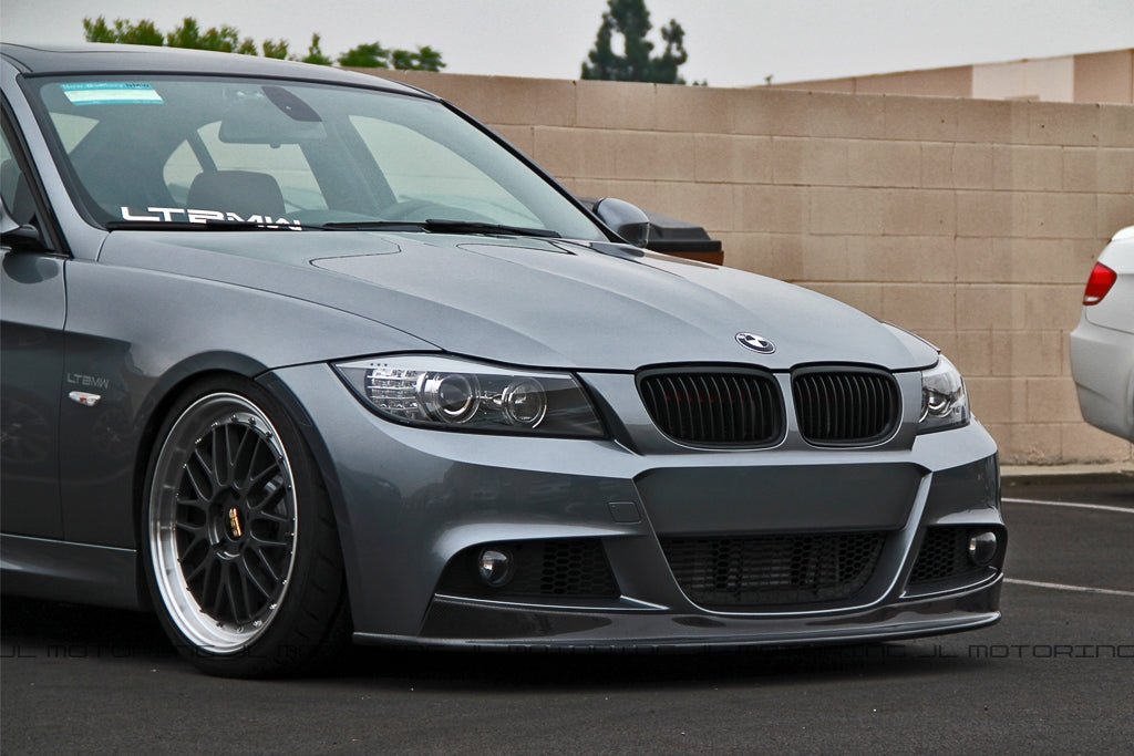 BMW E90 E91 3 Series LCI M Sport Carbon Fiber Front Lip - JL Motoring