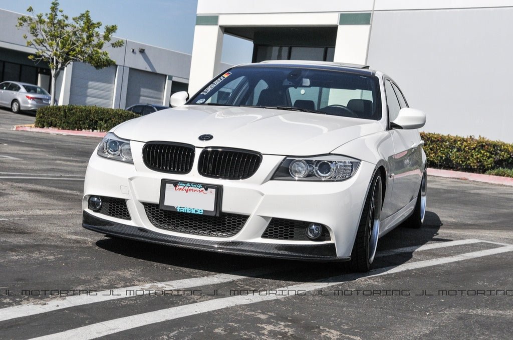 BMW E90 E91 3 Series LCI M Sport Carbon Fiber Front Lip - JL Motoring