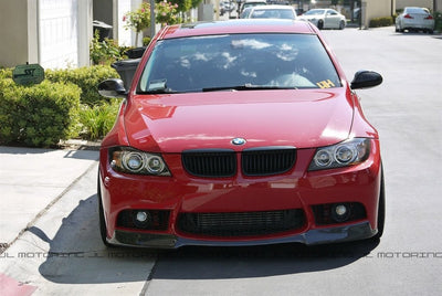 BMW E90 E91 3 Series M3 Style Bumper Carbon Fiber Front Lip - JL Motoring