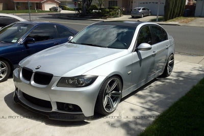 BMW E90 E91 3 Series M3 Style Bumper Carbon Fiber Front Lip - JL Motoring