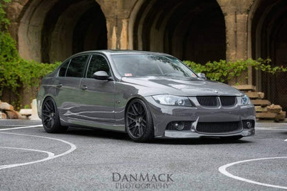 BMW E90 E91 3 Series M3 Style Bumper Carbon Fiber Front Lip - JL Motoring