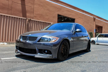 BMW E90 E91 3 Series M3 Style Bumper Carbon Fiber Front Lip - JL Motoring