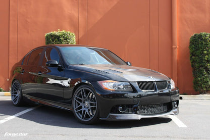 BMW E90 E91 3 Series M3 Style Bumper Carbon Fiber Front Lip - JL Motoring