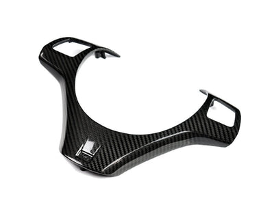 BMW E90 E92 E93 3 Series Carbon Fiber Steering Wheel Trim - JL Motoring