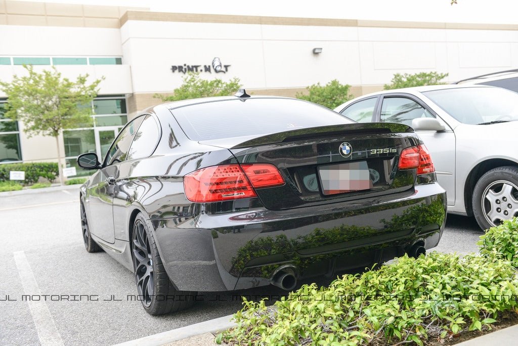BMW E92 3 Series Coupe Performance Style Carbon Fiber Trunk Spoiler - JL Motoring