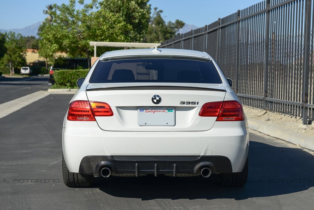 BMW E92 3 Series M Sport DTM Carbon Fiber Rear Diffuser - Dual - JL Motoring