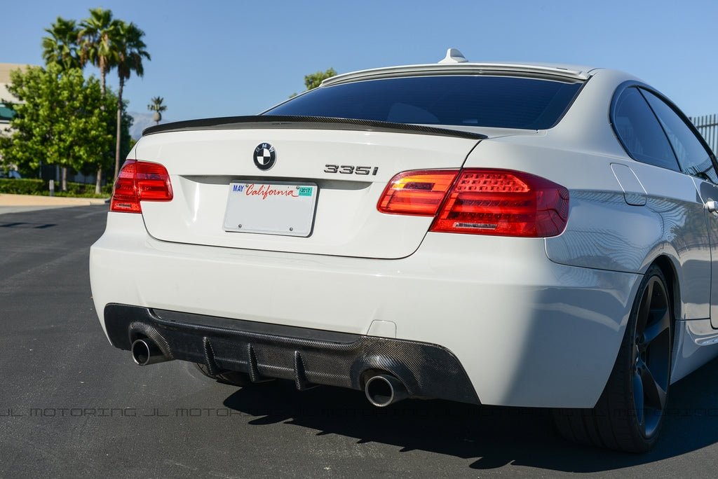 BMW E92 3 Series M Sport DTM Carbon Fiber Rear Diffuser - Dual - JL Motoring